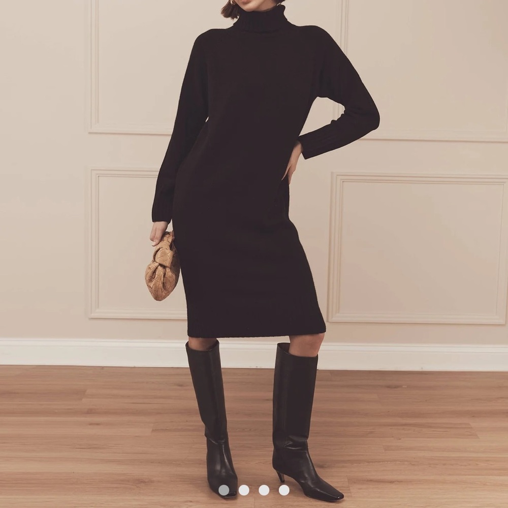 Naadam 100% cashmere dark brown dress size 1X